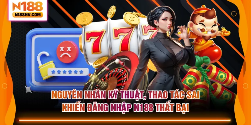 Nguyên nhân kỹ thuật, thao tác sai khiến đăng nhập N188 thất bại
